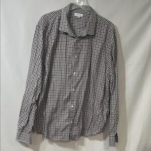 Calvin Klein Black and White Gingham Shirt